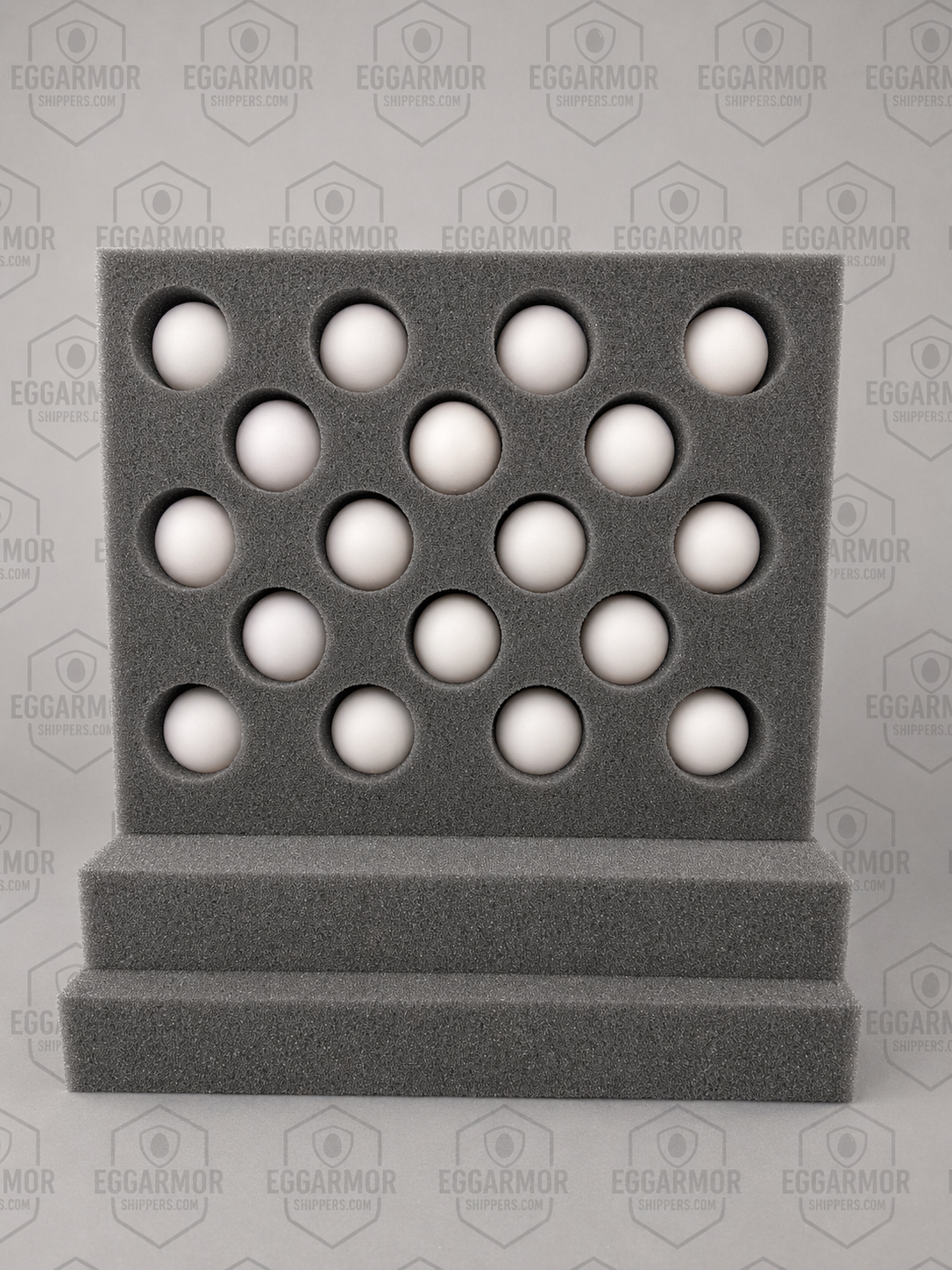 Chicken Single-Stack Egg Shipping Foam Kit – 1.5" Vault Cavities – 18 Egg Capacity – Egg Armor FRM 11x8.5