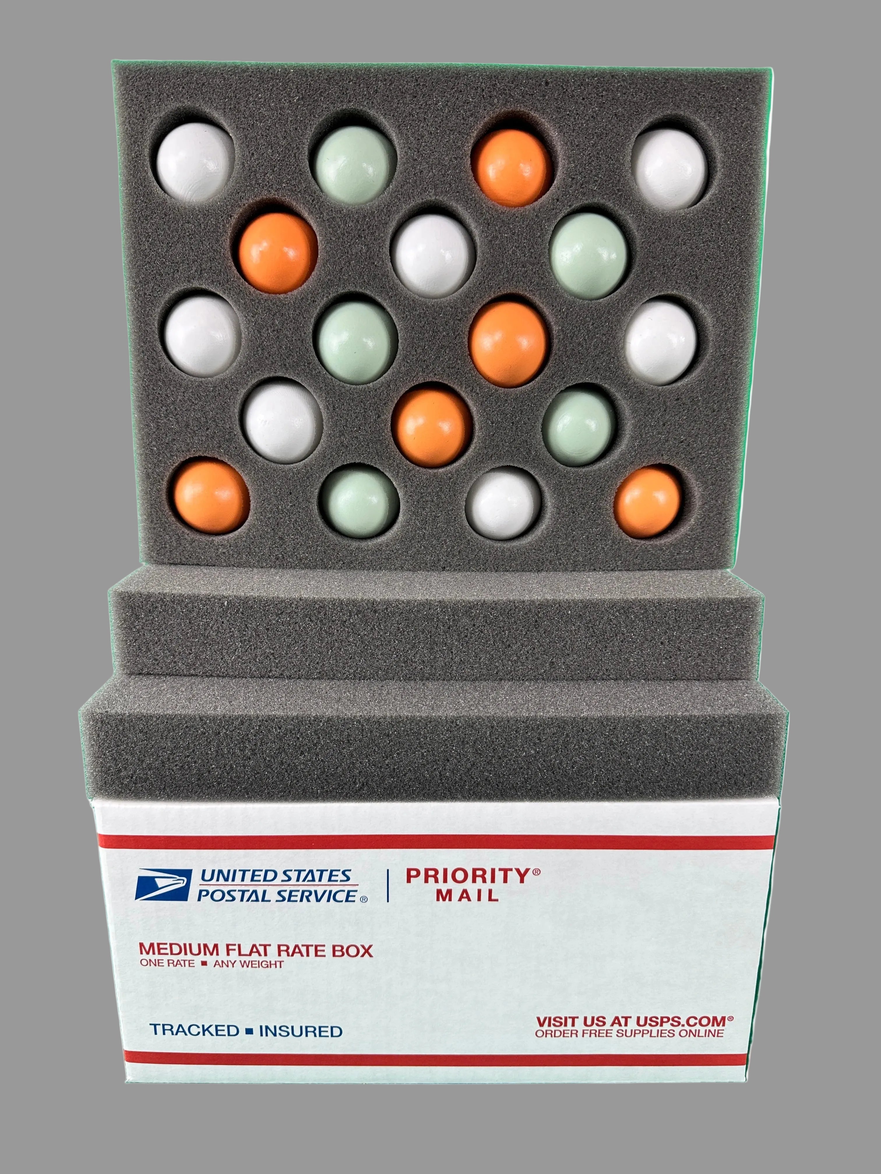 Chicken Single-Stack Egg Shipping Foam Kit with Box – 1.5" Vault Cavities – 18 Egg Capacity – Egg Armor FRM 11x8.5
