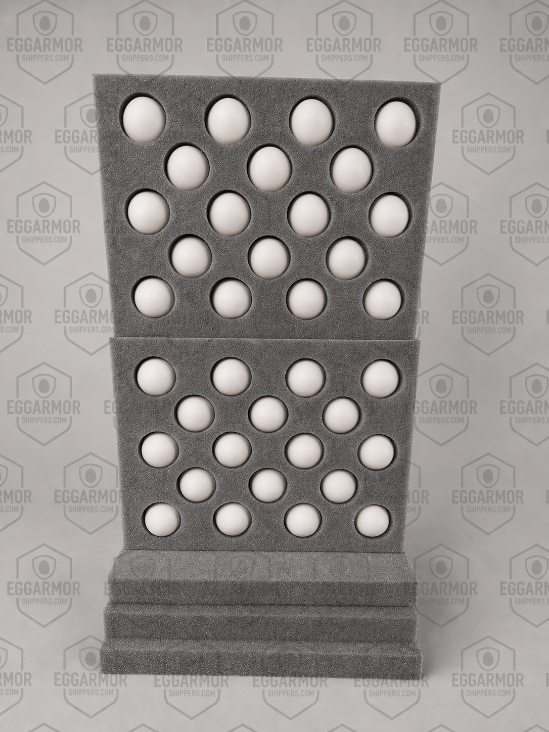 Chicken Double-Stack Egg Shipping Foam Kit – 1.5" Vault Cavities – 36 Egg Capacity – Egg Armor FRM 11x8.5
