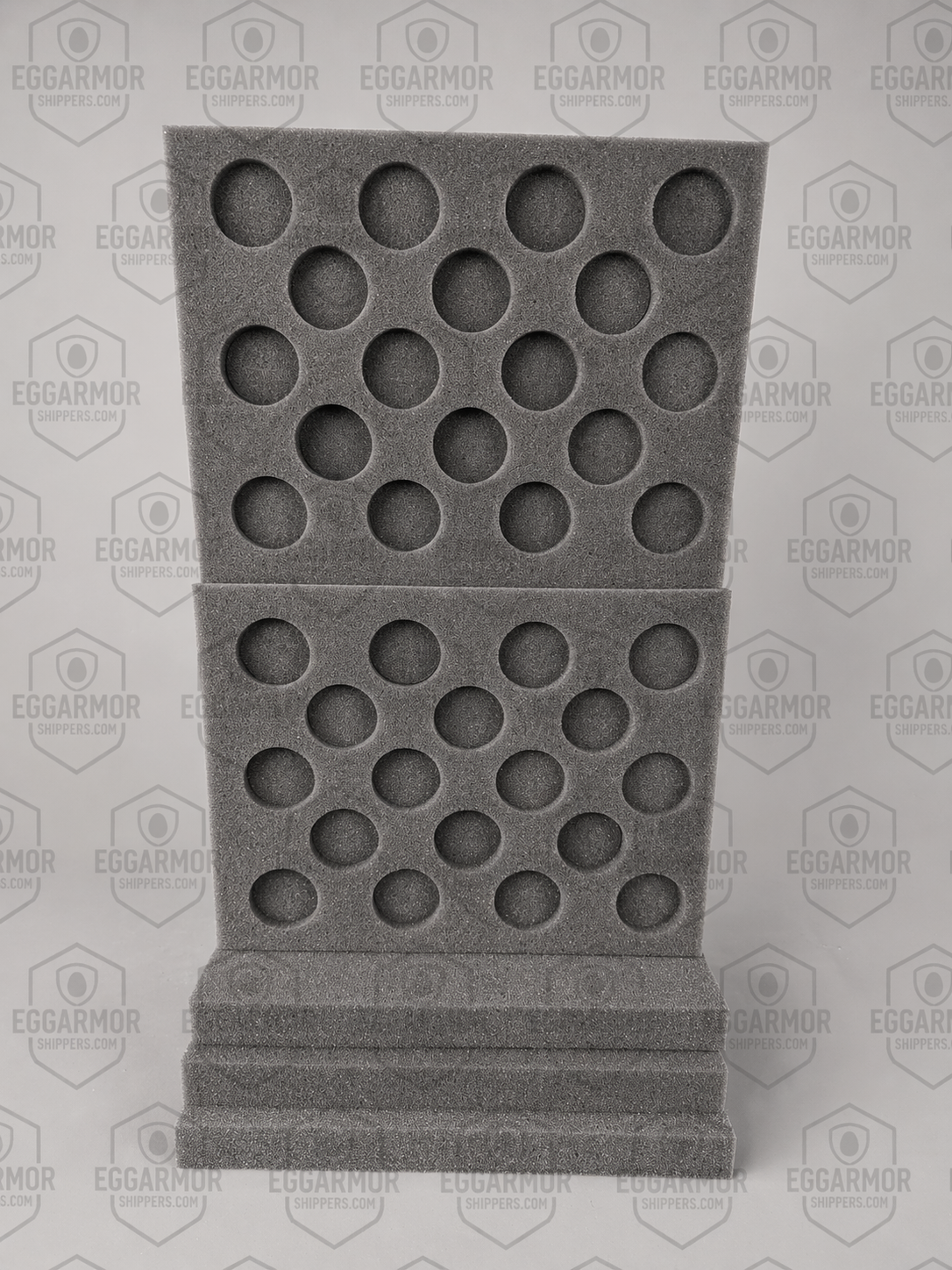 Chicken Double-Stack Egg Shipping Foam Kit – 1.5" Vault Cavities – 36 Egg Capacity – Egg Armor FRM 11x8.5