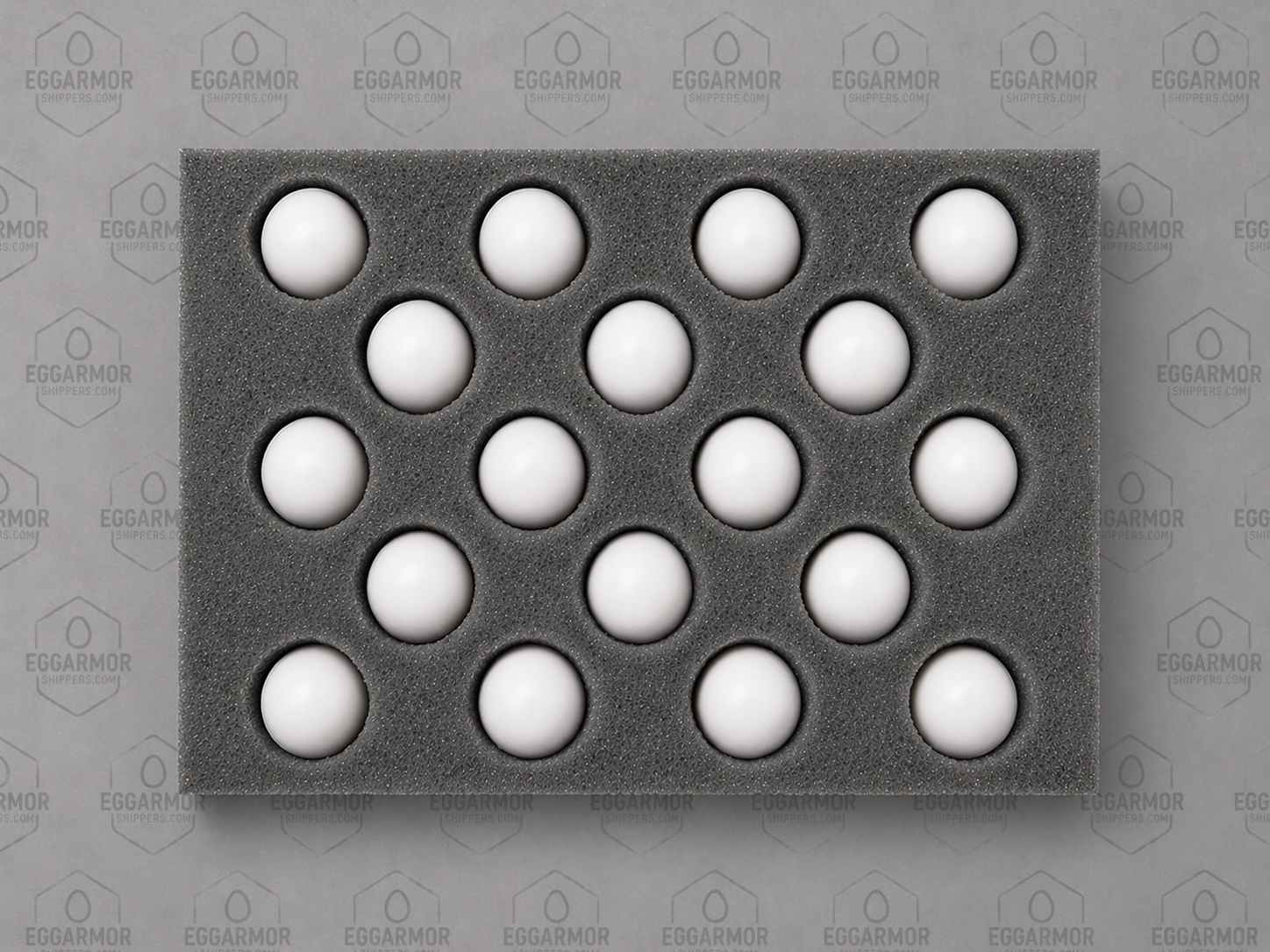 Chicken Nest Core with Vault Cavities – 18 Egg Capacity – 1.5" Precision-Cut – Egg Armor FRM 11x8.5