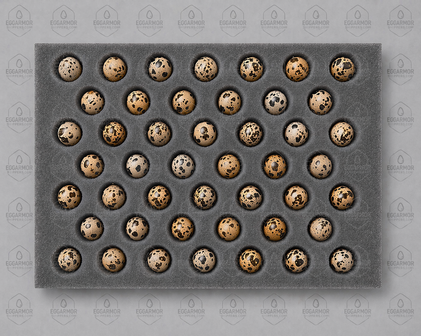 Quail Nest Core with Vault Cavities – 39 Egg Capacity – 7/8" Precision-Cut – Egg Armor FRM 11x8.5